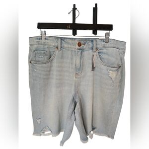 Lane Bryant Light Blue Distressed Boyfriend Jeans